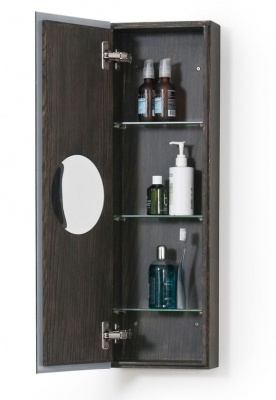 Dark Oak Slimline 800 Bathroom Cabinet